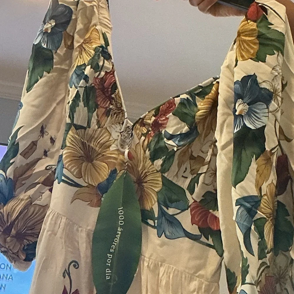 Farm Rio Trolocalzinho Scarf Print Maxi Dress – Size Large (G) | like New - Picture 10 of 11